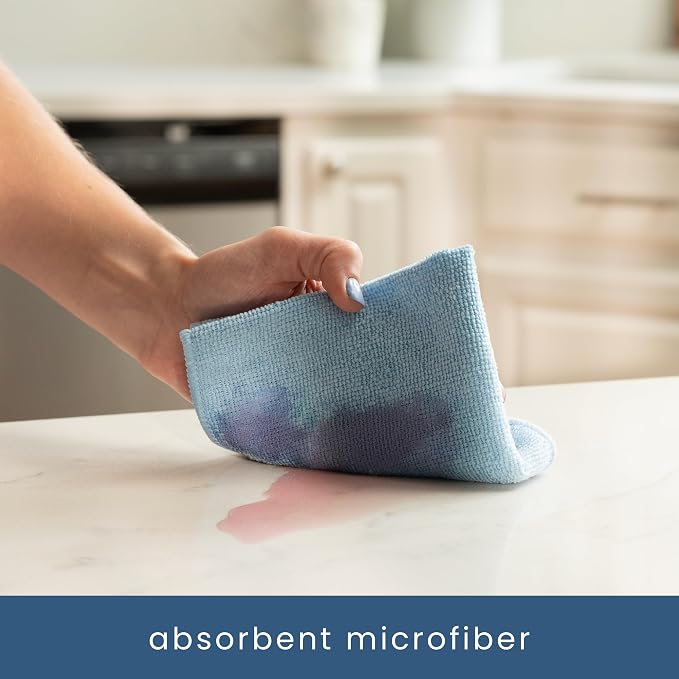 S&T INC. 100 Pack Microfiber Cleaning Cloth, Bulk Towels - Image 2
