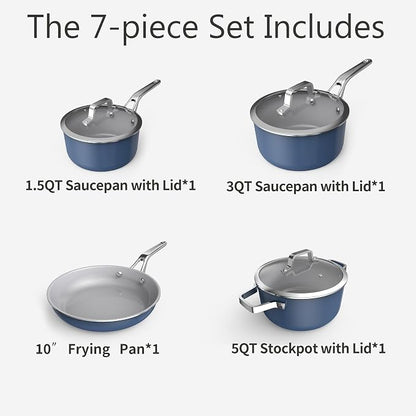 7-Piece Ceramic Nonstick Cookware Set - Image 3
