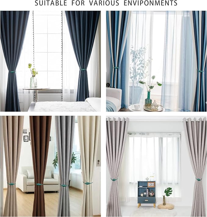 2 PCS Magnetic Curtain Tiebacks, European Style Convenient Drape Tie Backs - Image 4