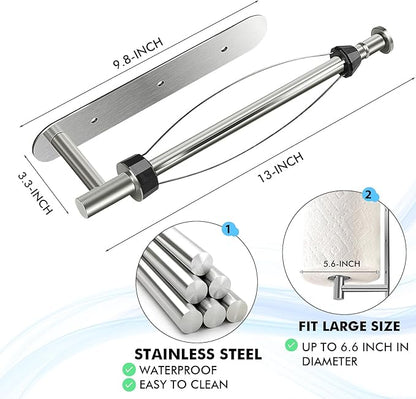 KIHOGEM Magnetic Paper Towel Holder, One Hand Operable Paper Towel Holder Wall - Image 4