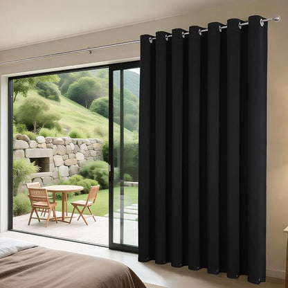 Joydeco Blackout Patio Sliding Door Curtains 84 Inches Long, Grommet Privacy - Image 3