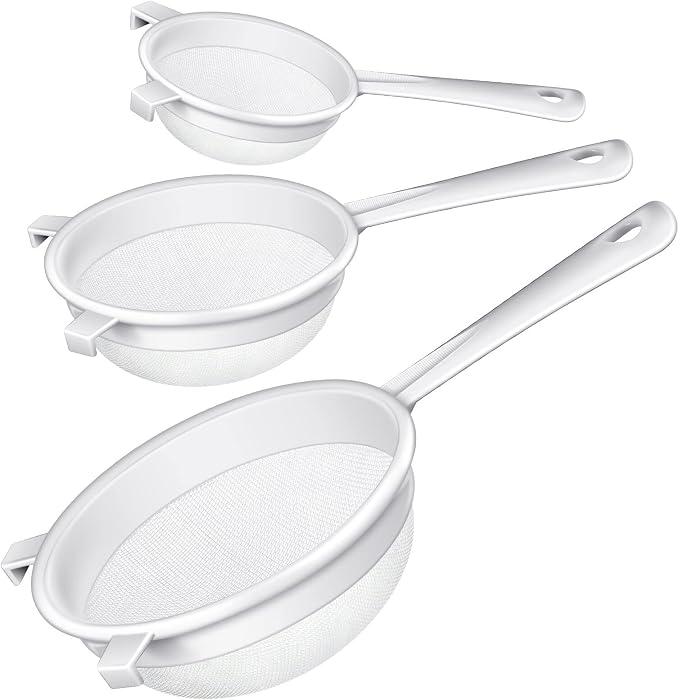 3 Pcs Plastic Nylon Mesh Strainer Colander by Skyley