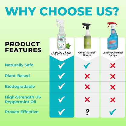 Mighty Mint Glass Cleaner, Ammonia-Free, Streak-Free Spray - Image 7