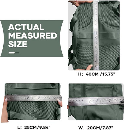 coowoz Travel Backpack Carry On for Women Man Gym Backpack with Laptop Compartment Mochila de Viaje Teacher Personal Item Backpacks Rucksack Airplane Accessories Must Haves Olive Green Small