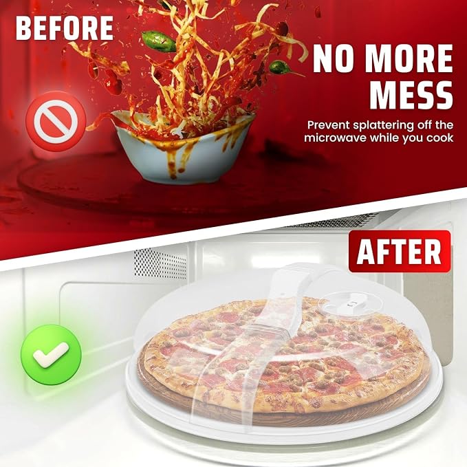 Flexzion 2 Pack 10.5 Inch Microwave Splatter Cover - Image 6