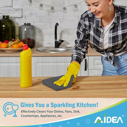 AIDEA Microfiber Cleaning Cloth Grey 8PK, Microfiber Towels - Image 5
