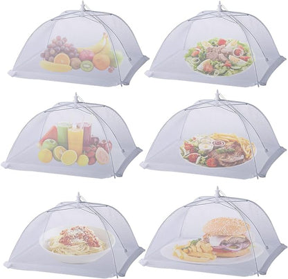 6 Pack Food Covers for Outside Mesh, Food Nets for Outdoors Large Food Covers by TEMOGU