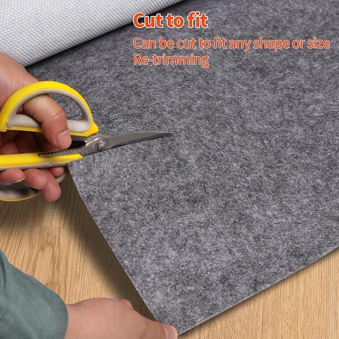 Non-Slip Rug Pads 7 x 9ft, 100% Waterproof Extra Large Area Rugs Non Skid Rug - Image 5