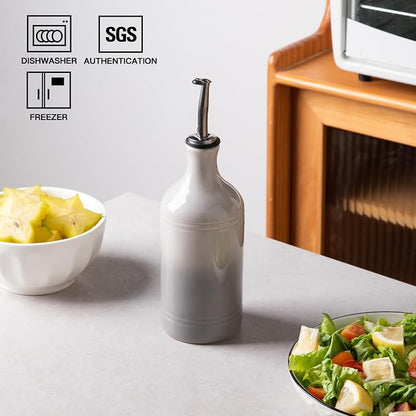 Sweejar Ceramic Olive Oil Dispenser Bottle, Opaque Oil Cruet Protects to Reduce - Image 2