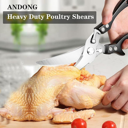 ANDONG Heavy Duty Kitchen Scissors, Professional Poultry Shears, Cooking - Image 8