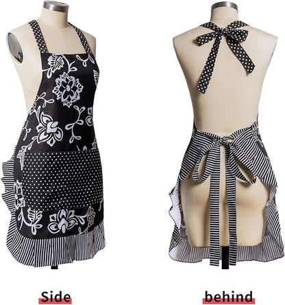 Vintage Floral Apron for Women - Image 2