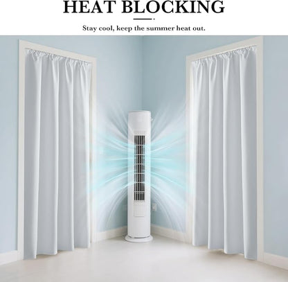 RYB HOME White Short Blackout for Small Window 45 inches Length, Thermal - Image 4