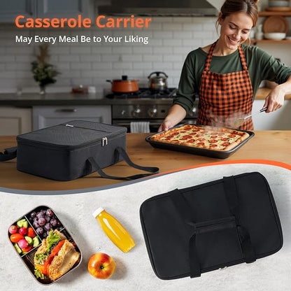 Insulated Casserole Carrier for Hot or Cold Food, Pie Carrier Bag Lunch Bag - Image 5