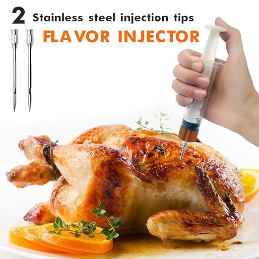 CloudHand Meat Turkey Pop Up Timer & Flavor Injector Set, Turkey Thermometer - Image 2