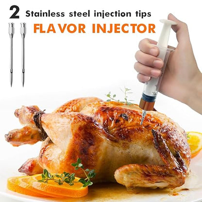 CloudHand Meat Turkey Pop Up Timer & Flavor Injector Set, Turkey Thermometer - Image 2
