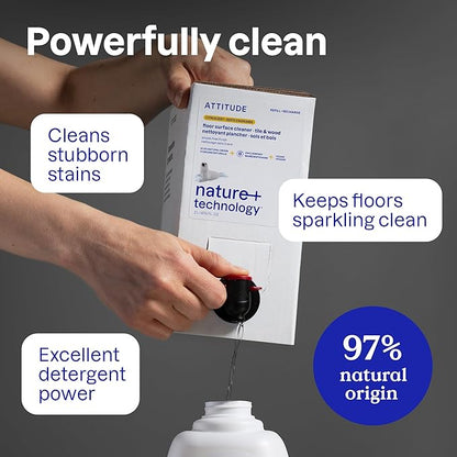 ATTITUDE Floor Cleaner Refill, EWG Verified, Streak-Free, Vegan & Plant-Based - Image 3