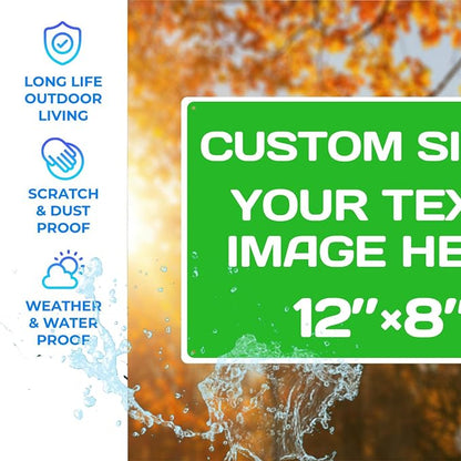 Repaly Personalized signs, Aluminum Weatherproof Metal Sign Multiple Sizes - Image 4