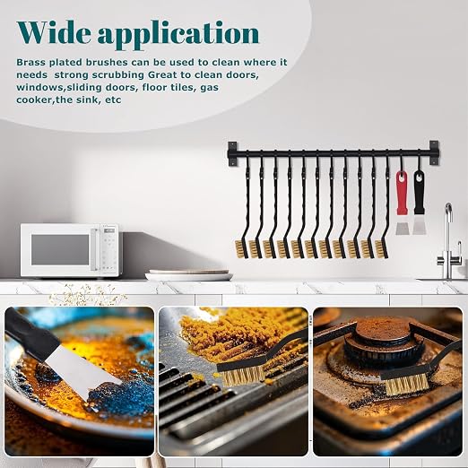 80 Pcs Mini Wire Brush Brass Brush Set, Curved Handle Masonry Brush Wire Brush - Image 5