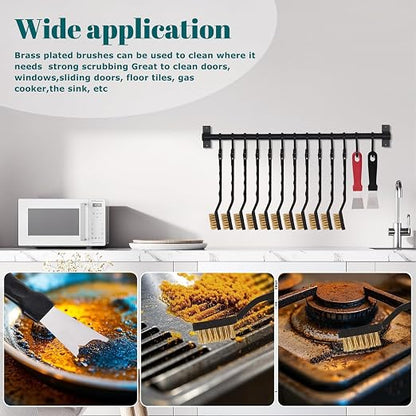 40 Pcs Mini Wire Brush Brass Brush Set, Curved Handle Masonry Brush Wire Brush - Image 5