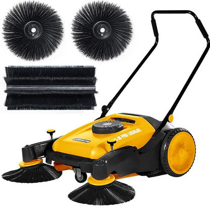 41" Industrial Walk-Behind Hand Push Floor Sweeper | Commercial 55L Large by Unknown