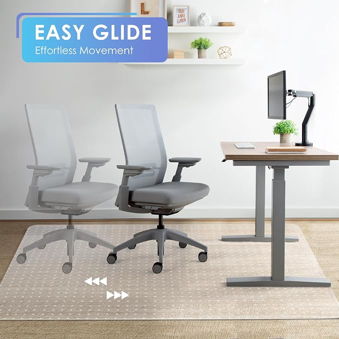 Vicwe Large Office Chair Mat for Carpeted Floors，63"X51" Rectangle Desk Chair - Image 3