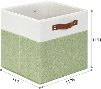 HNZIGE Fabric 11x11 Cube Storage Bins, Foldable Storage Cube Bin Baskets - Image 5