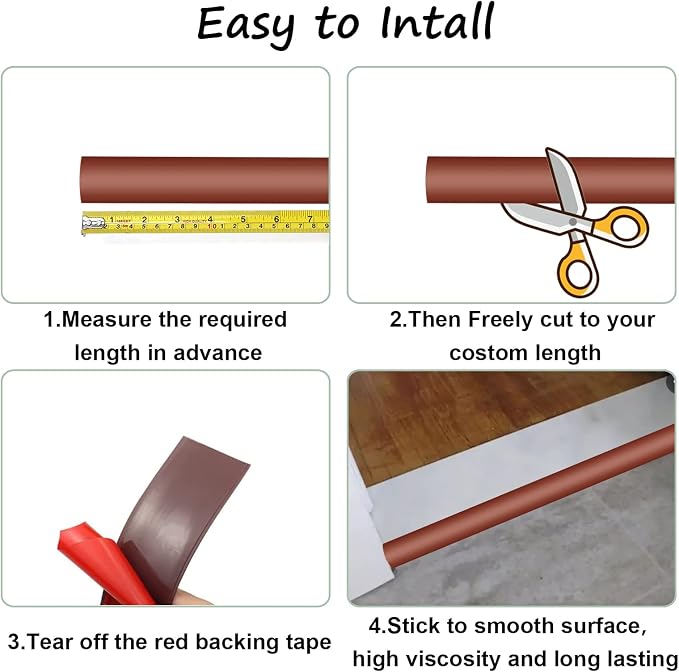 Floor Transition Strip & Self Adhesive Floor Vinyl Floor Edge Trim Laminate - Image 2