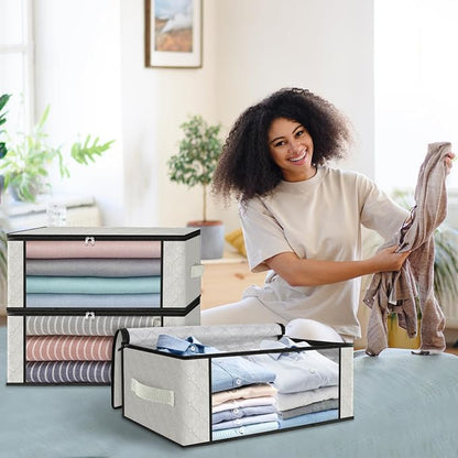 HomeHacks Storage 6-Pack Clothes Organizer Storage Bags Foldable Storage Box - Image 7