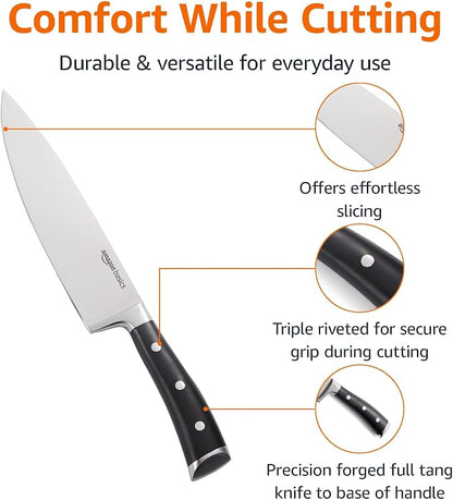 Amazon Basics Classic 8-inch Full Tang High Carbon Stainless Steel Chef's Knife - Image 2