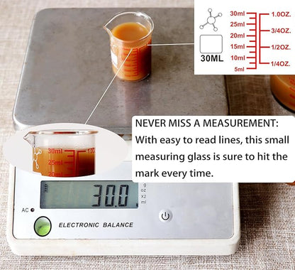 High Borosilicate Glass Measuring Cup-V-Shaped Spout，Glass Measuring Beaker - Image 3