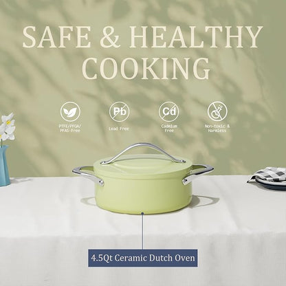 CookinCraze 4.5qt Ceramic Dutch Oven Pot - Image 2