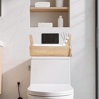 ABenkle XL Small Storage Basket, Jute Rope Woven Toilet Paper Tray Organizer - Image 4