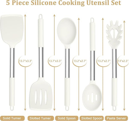 TeamFar Cooking Utensils Set, for Nonstick Cookware Flipping Frying Turning - Image 2