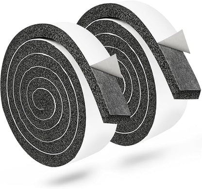 2 Rolls 1/2 Inch W 1/4 T Weather Stripping Air Conditioner Open Cell Foam Seal by YIJUHOU