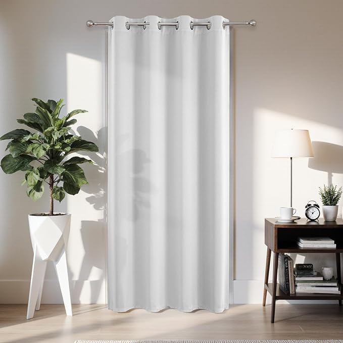 Joydeco Blackout Door Curtain for Doorway Privacy 84 Inches Long, Grommet by JOYDECO