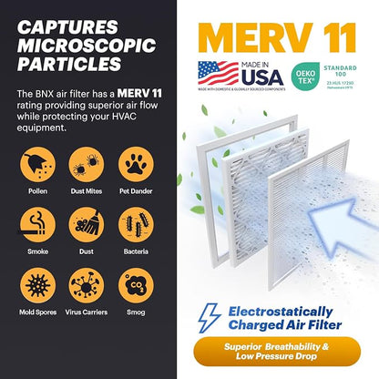 BNX TruFilter 16x25x5 MERV 11 Air Filter - Image 3