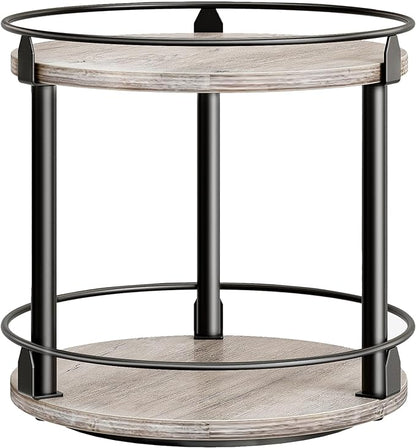 YATINEY Lazy Susan Organizer, Rotating Spice Rack, 2 Tier Spice Turntable by Yatiney