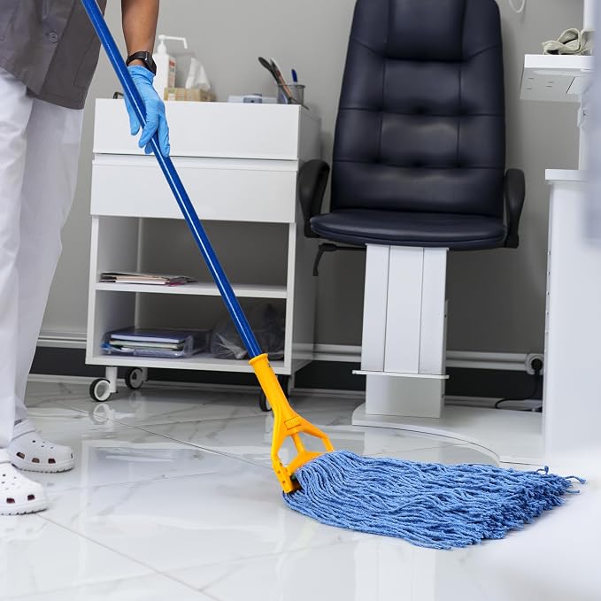 Matthew Cleaning 20oz 3Pack Cotton Floor Mop, Cotton Looped-Open String Heavy - Image 3