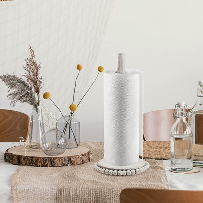 Farmhouse Paper Towel Holder Countertop White Wood Rustic Christmas Paper Towel - Image 5