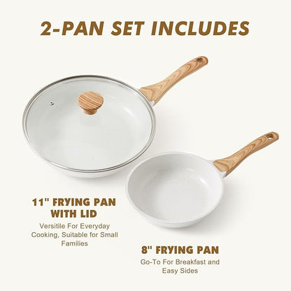 SENSARTE Nonstick Frying Pan Skillets, Healthy Cookware Chef's Pan, Free of - Image 3