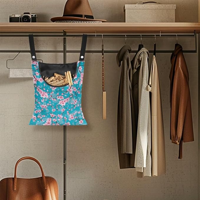 Cherry Blossom Clothespin Pouch Clothespin Bag - Image 5