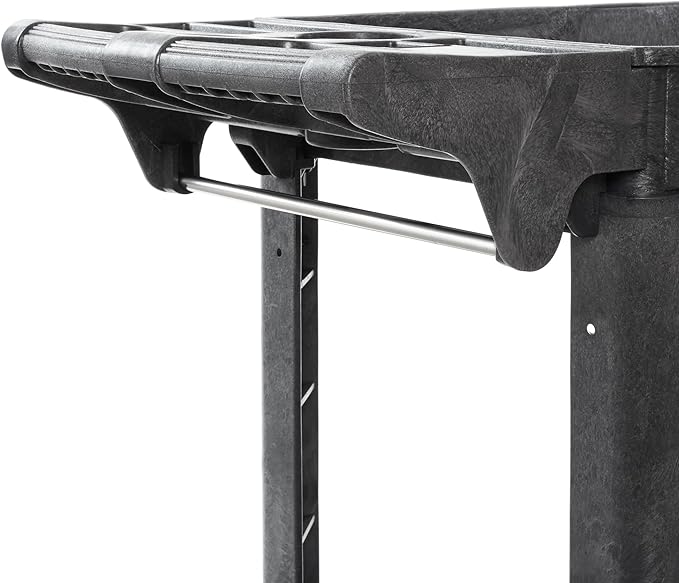 Dryser Utility Cart with Wheels, 40" x 17" Heavy Duty 550 lb. Capacity with Shelves - 2 Tier Rolling Cart with Four 5" Swivel Casters for Warehouse, Garage, Cleaning