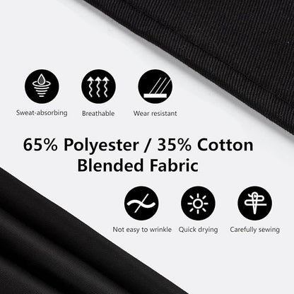 Jubatus 2 Pack 3 Pockets Adjustable Bib Apron 65% Polyester 35% Cotton Fabric - Image 4
