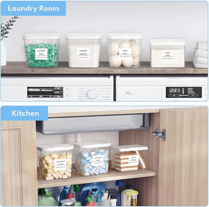 Lifewit 2+1 Laundry Pods Container & Dryer Sheet Holder, Large Powder Detergent - Image 8