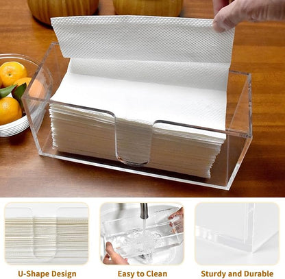 2 Pack Acrylic Paper Towel Holder, Countertop Napkin Dispenser - Image 3