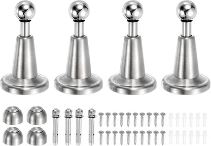 uxcell 4Pcs Magnetic Door Stopper, 304 Stainless Steel Magnetic Door Stop Catch by uxcell
