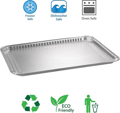 Aluminum Pans Half Size Textured Cookie Sheet 15 Count Durable Nonstick Baking - Image 4