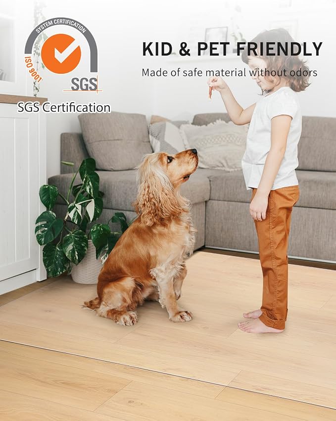 Area Mat for Hard Floor, Waterproof No Smell Protector for Dining Room - Image 5