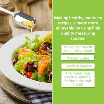 2 Pcs 1 Teaspoon Stainless Steel Single Measuring Spoon, Long Handle Metal - Image 3