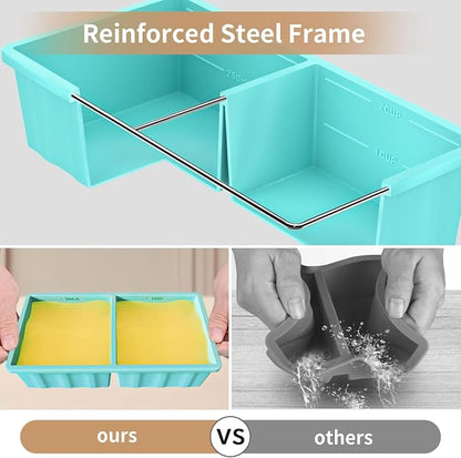 Silicone Freezer Tray for Soup Ice Cubes: 2-Cup Freezing Tray - Image 3